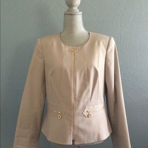 Calvin Klein Gold Zipper Blazer